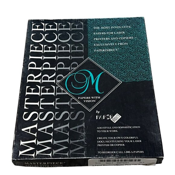 Masterpiece 3 Panel Brochure/Mailer Plus Paper With Rotary Card 75 Ct 38 Lb By P - Picture 2 of 6